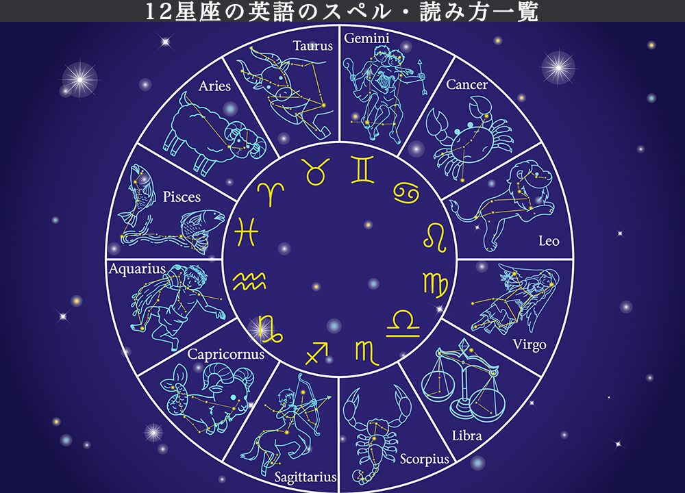12星座の英語のスペル・読み方一覧（発音記号・音声付き）