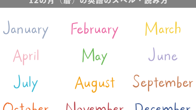 12の月（暦）の英語のスペル・読み方・原義一覧（発音記号・音声付き）