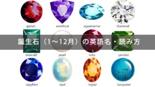 誕生石（1〜12月）の英語名・読み方・発音一覧（発音記号・音声付き）