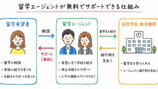 留学エージェントが無料の仕組み
