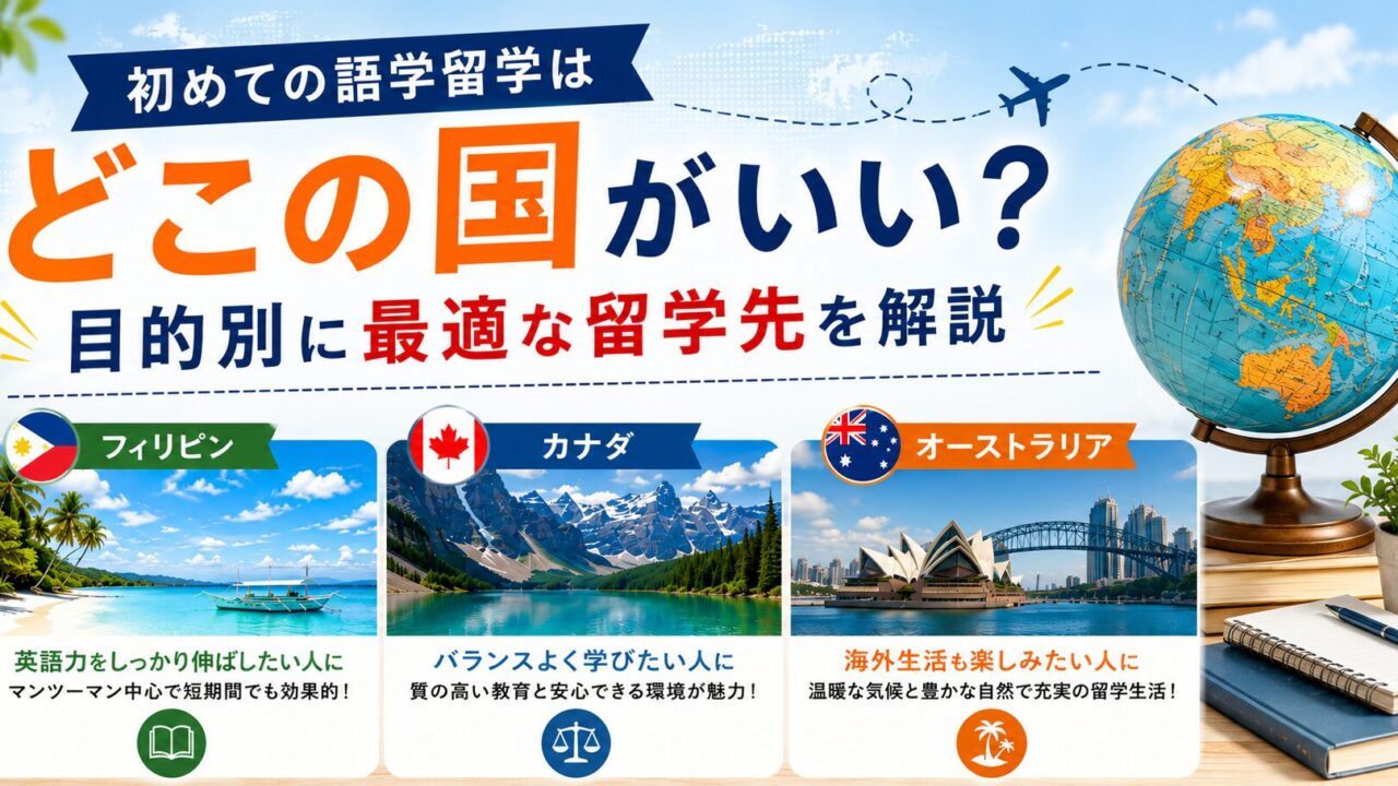 初めての語学留学はどこの国がいい？